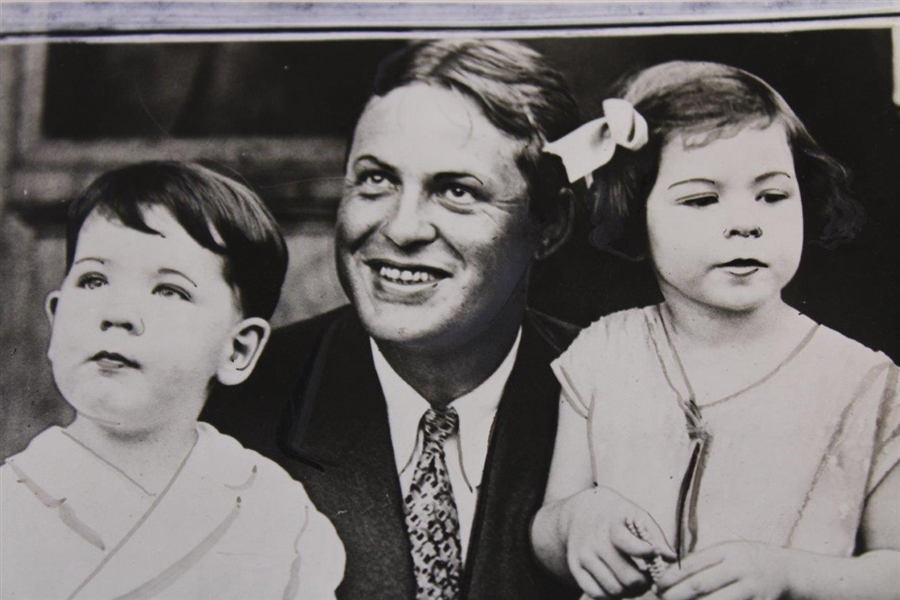 Bobby Jones with Children Circa 1930 Wire Photograph 