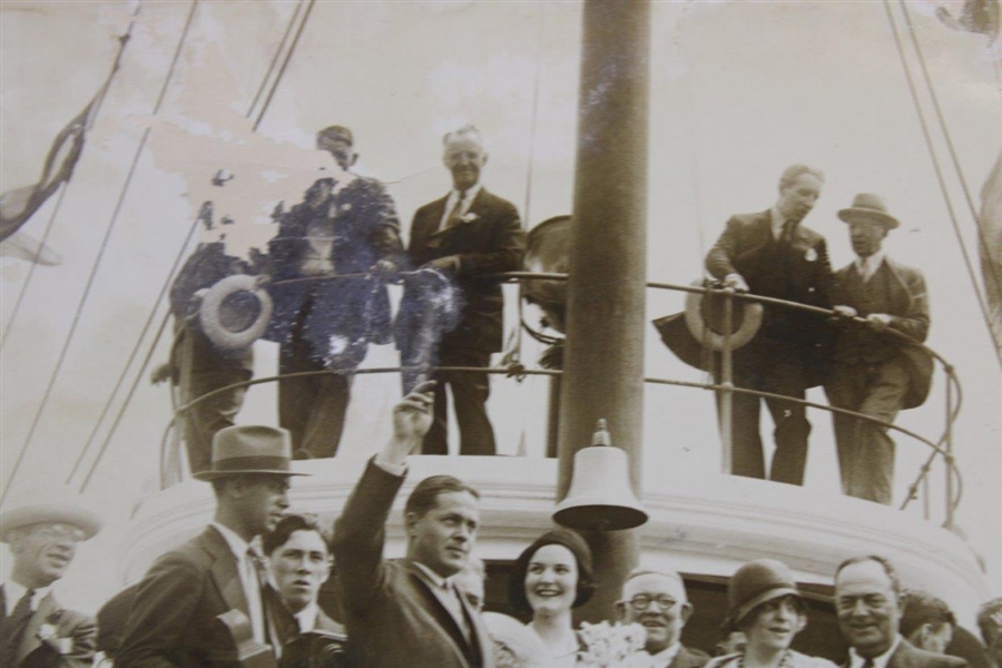 Bobby Jones Return from Open New York Harbor The Macom 1930 AP Wire Photograph 