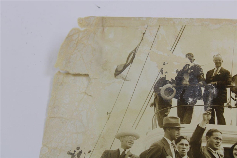 Bobby Jones Return from Open New York Harbor The Macom 1930 AP Wire Photograph 