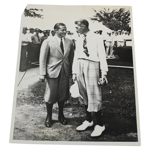 Bobby Jones & Tommy Armour at 1931 US Open at Inverness Wire Photo