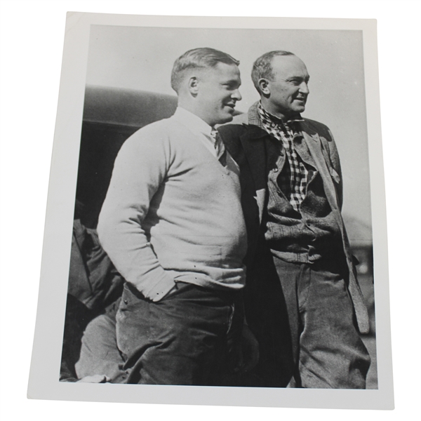 Bobby Jones & Ty Cobb Wire Photo from Walsh Estate with Letter