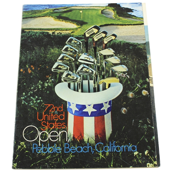 1972 US Open at Pebble Beach Official Program - Jack Nicklaus Winner