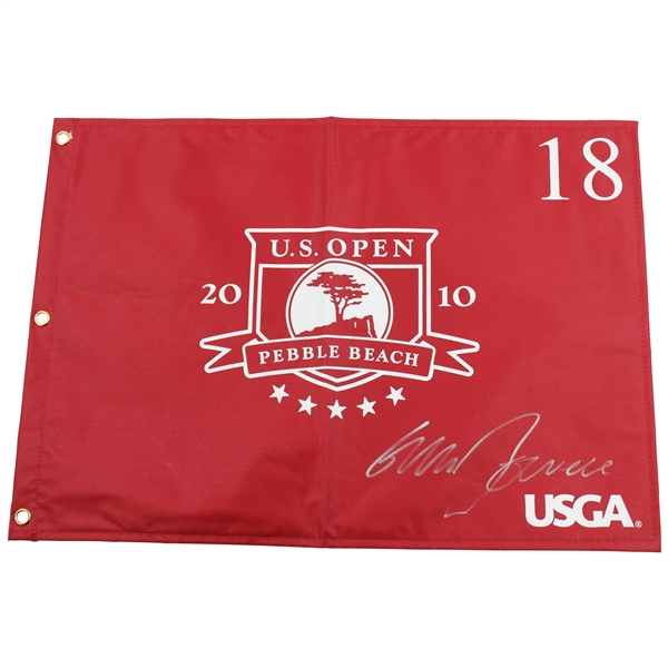 Graeme McDowell Signed 2010 US Open at Pebble Beach Red Screen Flag JSA ALOA