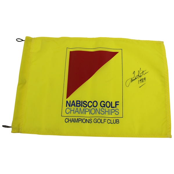 Tom Kite Signed Nabisco Championships at Champions GC Course Flag with '1989' JSA ALOA