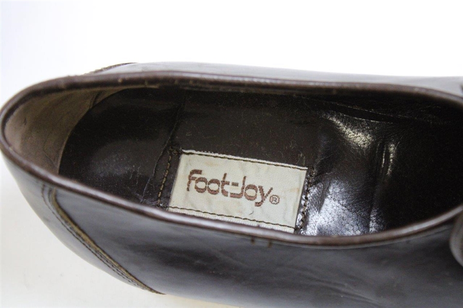Chi-Chi Rodriguez's Personal Made in Italy FootJoy Black Loafers with Red FootJoy Shoe Bag Covers