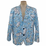 John Daly Signed Personal Hand-tailored LoudMouth Blue Martinis & Shakers Themed Sport Coat JSA ALOA