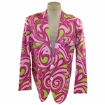 John Daly Signed Personal Hand-tailored LoudMouth Pinkm Dk Pink, & Lt Green Themed Sport Coat JSA ALOA