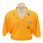 John Daly Signed Personal Match Worn Orange Golf Shirt with Sponsors JSA ALOA