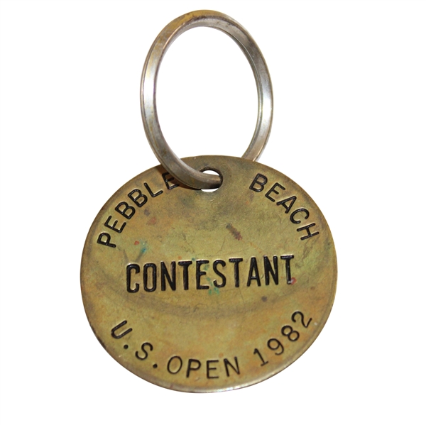 1982 US Open at Pebble Beach Contestant Locker Key Ring