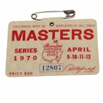 1970 Masters Tournament SERIES Badge #12807 - Billy Casper Winner