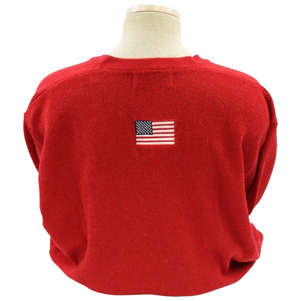 Chris DiMarco's 2004 Team USA Issued The Ryder Cup at Oakland Hills LS Red Sweater