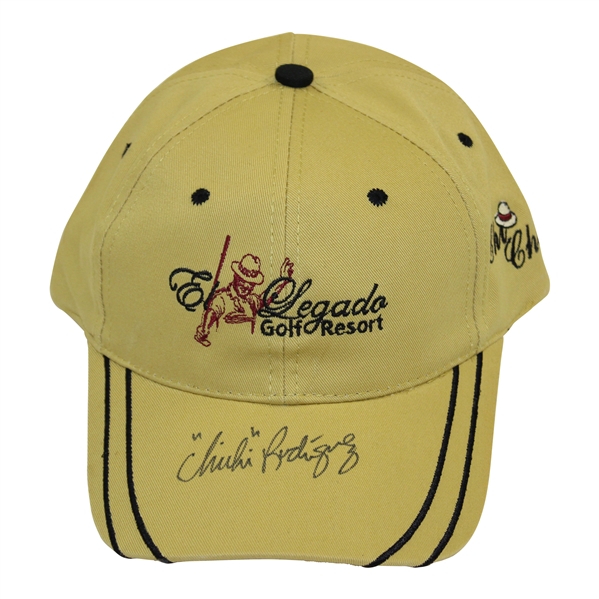 Chi-Chi Rodriguez's Personal Yellow Signed El Legado Golf Resort Hat JSA ALOA
