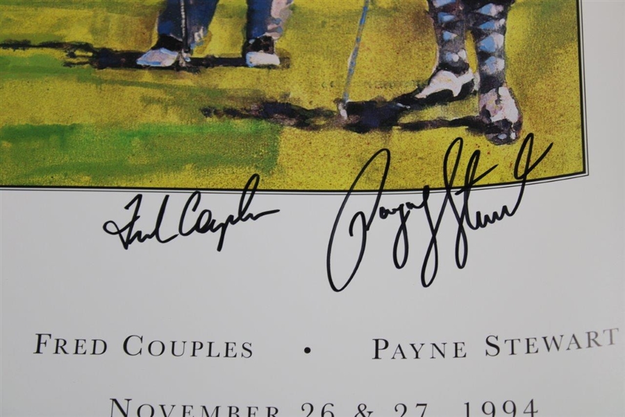 Payne Stewart, Watson, Couples & Azinger Signed 1994 The Skins Game Poster JSA ALOA
