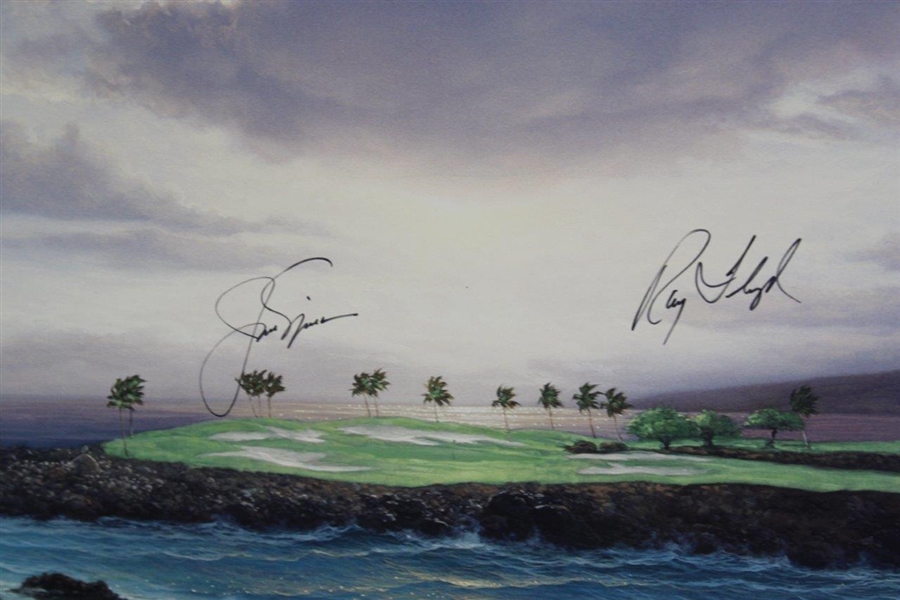 Arnold Palmer, Jack Nicklaus, Trevino & Floyd Signed 1994 The Senior Skins Game Matted Poster JSA ALOA