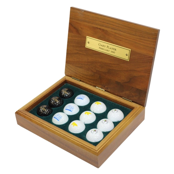 Gary Players The Big Three Invitational 1997 Wood Box With Golf Balls