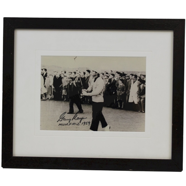 Gary Player Signed Black & White Photo With Muirfield 1959 - Framed JSA ALOA