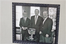 2005 The President's Cup Photo With President Bush & Captains - Framed