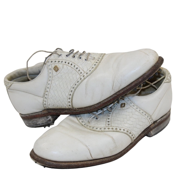 Gary Players Personal White Footjoy Golf Shoes