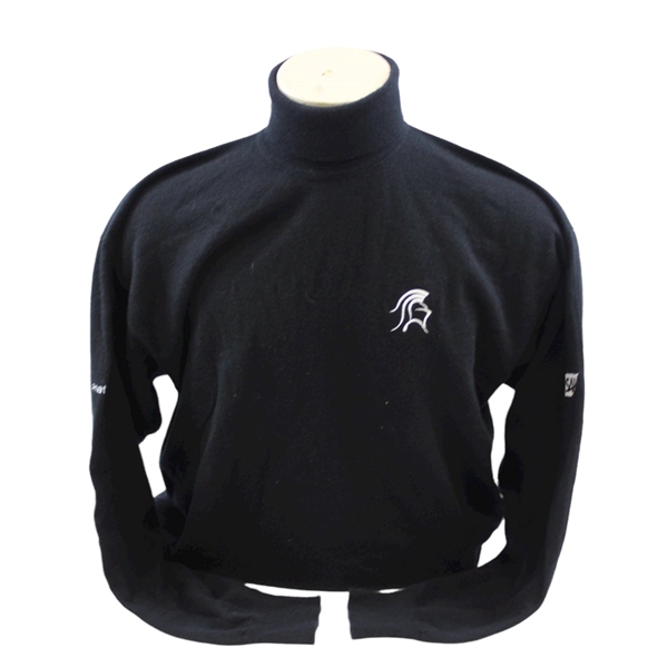 Gary Players Personal Black Knight Logo Long Sleeve Turtleneck Golf Sweater