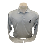 Gary Players Personal Gray Black Knight Logo Long Sleeve Golf Shirt
