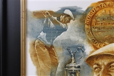 Original Ben Hogan 'Grand Slam' Oil Painting By Artist Robert Fletcher - Framed