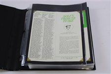 Augusta National Tribute To Ike - Binder of Misc. Publications/Articles/Info