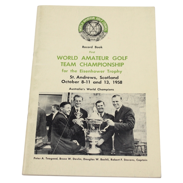 1958 World Amateur Golf Team Championship St Andrews Record Book Bobby Jones Capt.