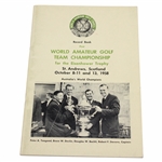 1958 World Amateur Golf Team Championship St Andrews Record Book Bobby Jones Capt.