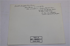 Alex Morrison Original Photo of President Eisenhower with Handwritten Notes