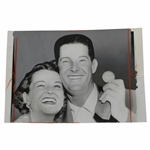1955 Cary Middlecoff With Wife & Masters Champions Medal UPI Wire Photograph 