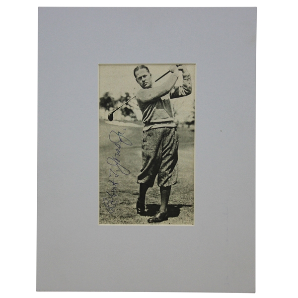 Bobby Jones Signed Small Photo Image - Matted JSA ALOA