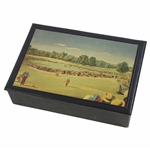 Bobby Jones Hitting 1928 US Open Tying Putt Spalding Box - Winged Foot Golf Club