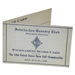 1930 US Open at Interlachen official Scorecard - Bobby Jones Grand Slam