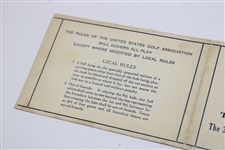 1930 US Open at Interlachen official Scorecard - Bobby Jones Grand Slam