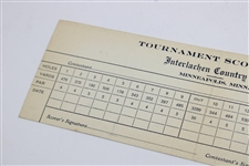 1930 US Open at Interlachen official Scorecard - Bobby Jones Grand Slam