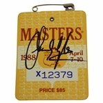 Sandy Lyle Signed 1988 Masters Series Badge #X12379 JSA ALOA