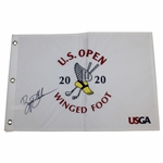 Bryson Dechambeau Signed 2020 Us Open White Embroidered Flag JSA ALOA