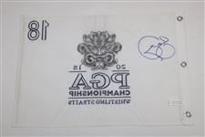Jason Day Signed 2015 PGA at Whistling Straits White Embroidered Flag JSA ALOA