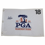 Collin Morikawa Signed 2020 PGA White Embroidered Flag JSA #Wit719693