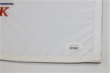 Collin Morikawa Signed 2020 PGA White Embroidered Flag JSA #Wit719693