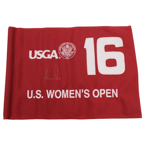 Annika Sorenstam Signed (2012) Womens US Open 16Th Hole Course Flag JSA ALOA
