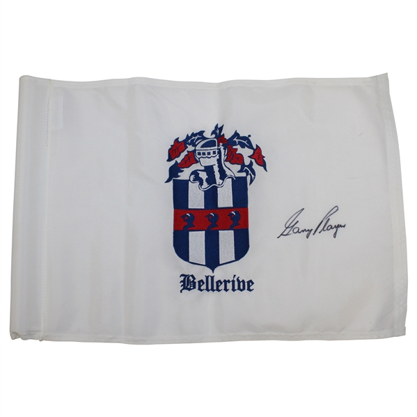 Gary Player Signed Bellerive Embroidered Course Flag JSA ALOA