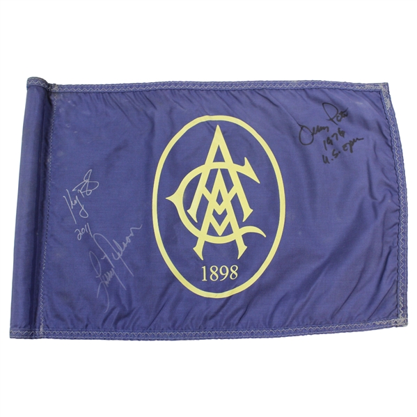 Pate, Bradley & Nelson Signed Atlanta athletic Club Course Flag JSA ALOA