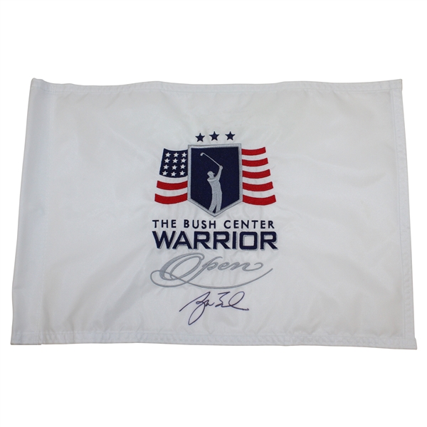 President George Bush Signed The Bush Center Warrior Open Flag JSA ALOA