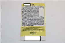 2015 Masters Tournament Sunday Final Rd Ticket #A00069