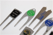 Charles Coody's Six (6) Tournament Divot Tools Including Crosby Pro-Am