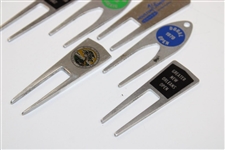 Charles Coody's Six (6) Tournament Divot Tools Including Crosby Pro-Am