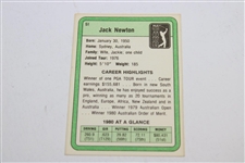 Jack Newton Signed 1981 Donruss Golf Card - Deceased JSA ALOA