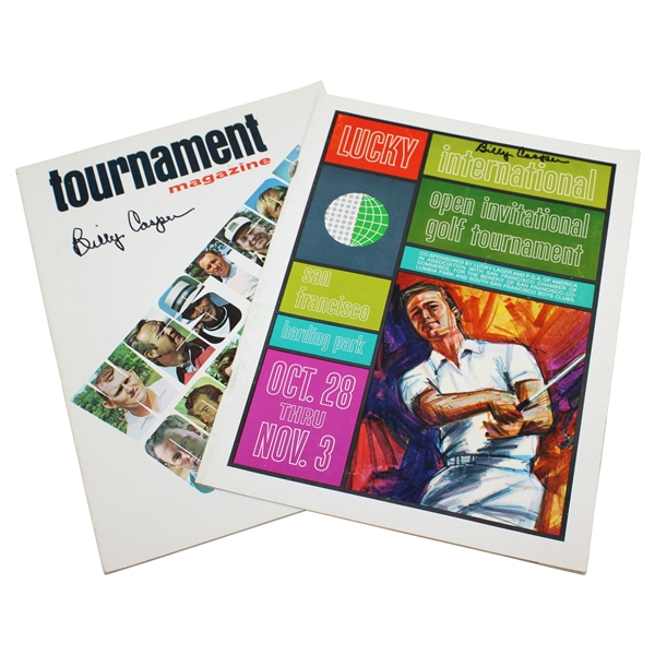 Two (2) Billy Casper Signed official Programs From Wins JSA ALOA