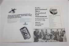 Two (2) Billy Casper Signed official Programs From Wins JSA ALOA